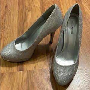 Silver Sparkle Heels